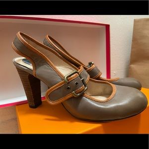 Leather Mary Jane heels